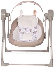 Шезлонг - гойдалка Lorelli Twinkle Beige Rhino 0-9кг